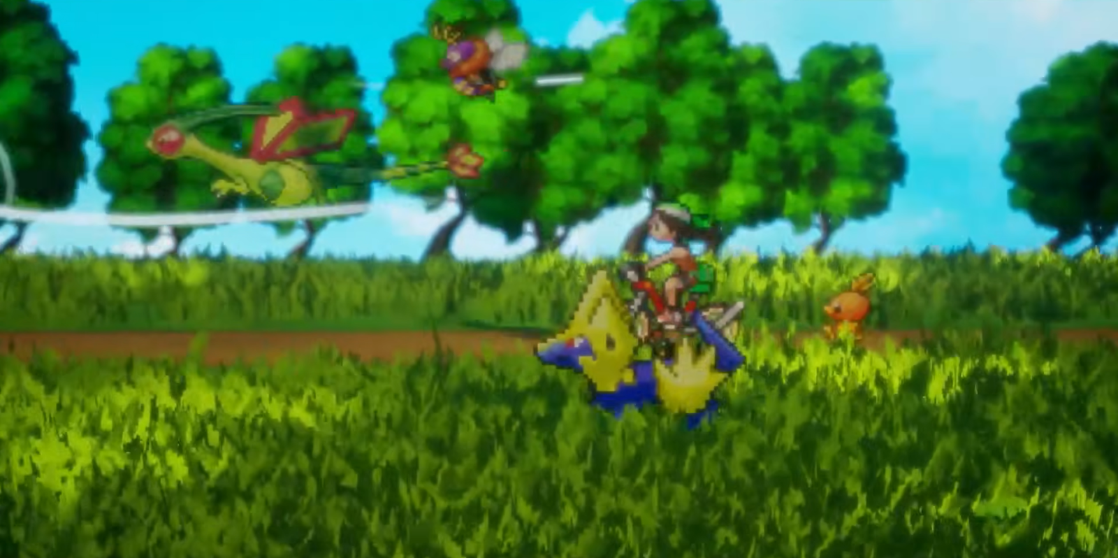 Pokemon Gamma Emerald opening scene in a detailed 3D room